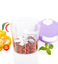 Compact and effective chopper with a 600ML capacity for food preparation