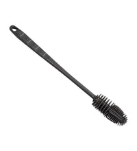 Bottle cleaning brush with flexible bristles.