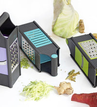 Four-in-one kitchen grater and slicer for efficient food preparation