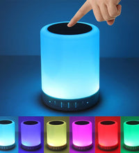 Touch-sensitive LED lamp with integrated Bluetooth speaker