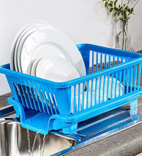 Plastic sink dish drainer drying rack in a box, designed to hold dishes and cutlery