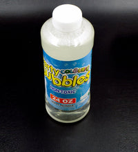 750ml bubble gun liquid refill in a clear plastic bottle with a blue cap