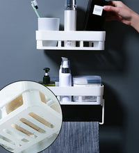 Kitchen and bathroom shelf, versatile wall holder.