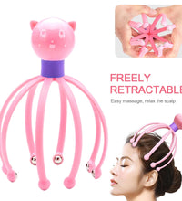 Scalp massager in an octopus shape, providing therapeutic benefits and relaxation