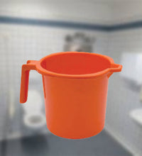 Different color options for plastic bathroom mug.