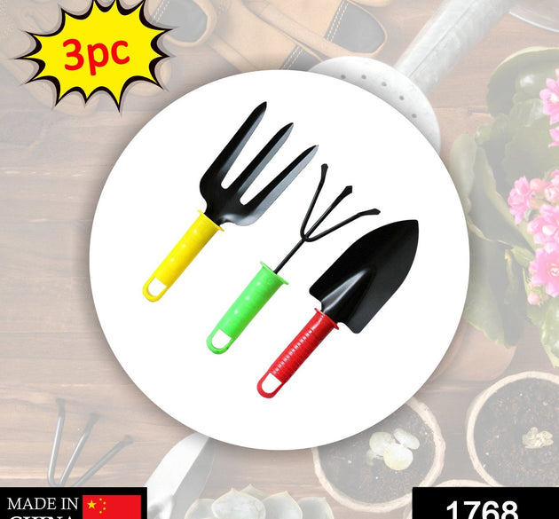 Colorful garden tool set of 3 pieces for easy gardening