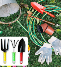 Colorful 3-piece garden tool set for easy planting