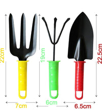 Handy colorful garden tools set of 3 pieces for gardening