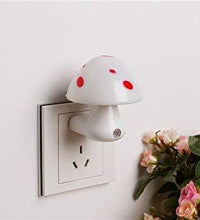 LED mushroom lamp with automatic night sensor.