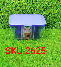 750ml square plastic storage box, ideal for organizing kitchen or craft supplies.