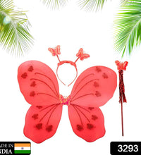 Nylon butterfly wings costume for baby girls, colorful party accessory