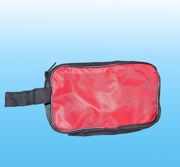 Red travel hand pouch