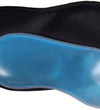 Eye mask with cooling ice pack for sleep and relaxation.