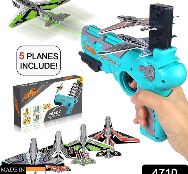 Airplane Launcher Toy with Foam Planes, 5-Pack