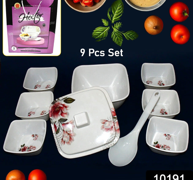 Hector High Quality Dinning Dinner / Pudding Set (9 Pcs set)