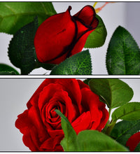 Stylish artificial rose plant with decorative pot