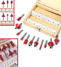 Collection of router bits in various shapes, perfect for woodworking projects.