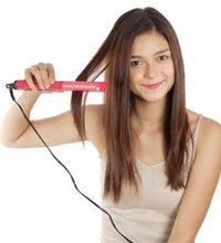 2-in-1 hair curler and straightener for women.