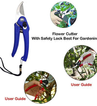 Stainless steel garden scissors, robust and sharp for gardening