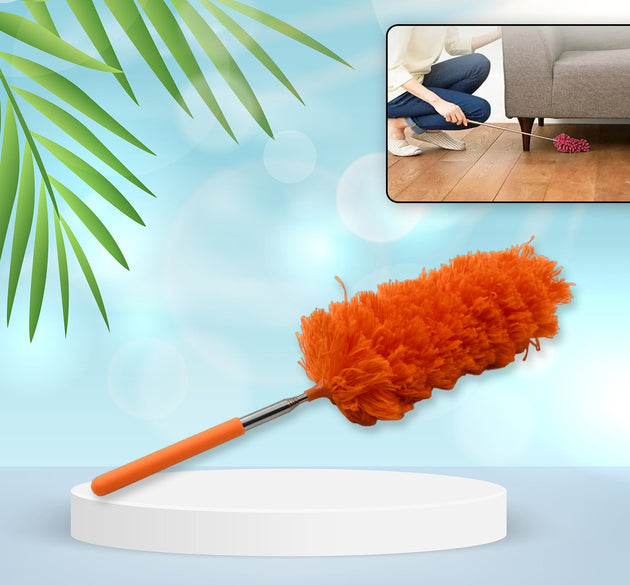 Adjustable Long Handle, Microfiber Duster for Cleaning, Microfiber Hand Duster Washable Microfiber Cleaning Tool Extendable Dusters for Cleaning Office, Car, Computer, Air Condition, Washable Duster