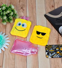 Fun and effective emoji hot water bag for aches and pains.