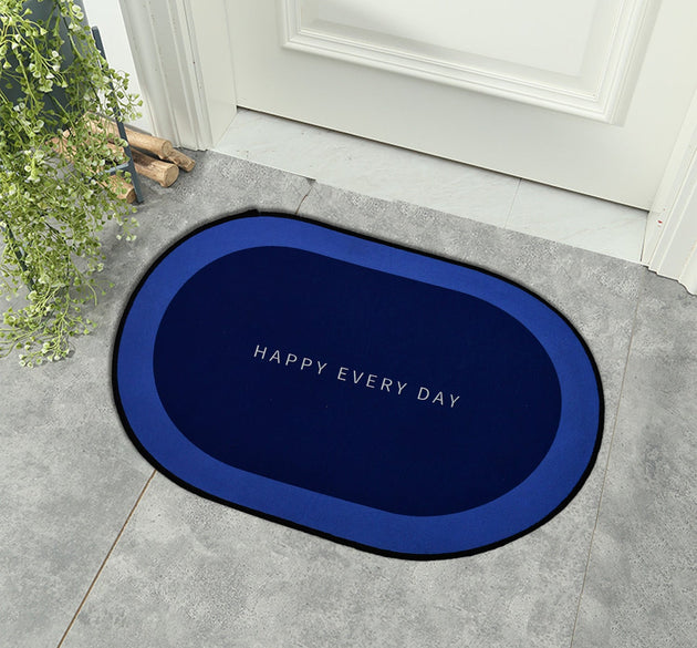 Absorbent floor mat for quick drying, soft and slip-resistant