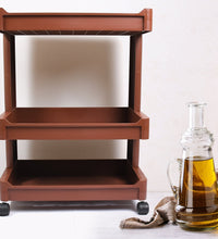 Plastic bar cart for serving drinks