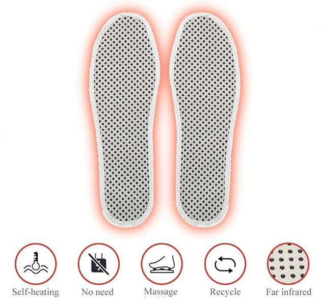 Massage Magnetic Self Heating Insole Shoe, Heating Insole for Women Men - Unisex Warm Insole - Thermal Insoles - Tourmaline Self Heating Shoe Inserts - Warm Shoe Pad (1 Pair)