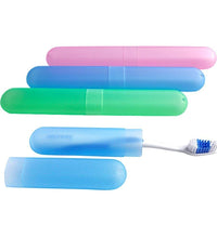 Plastic toothbrush case for travel, hygienic and portable.