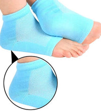 Silicone gel heel socks in various colors.