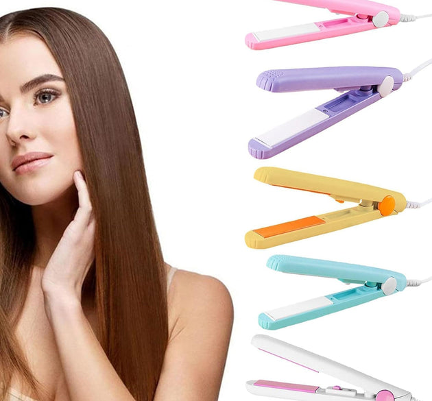 Beauty and Personal Care Professional Ceramic Plate Mini Hair Styler Straightener and Curler