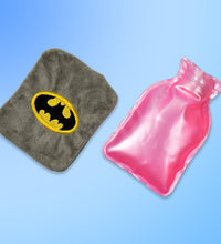 Batman-themed small hot water bag for pain relief