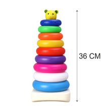 Jumbo set of 9 plastic teddy bear stacking rings