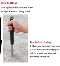 Collapsible self-defense stick