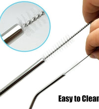 Cleaning brush for drinking straws