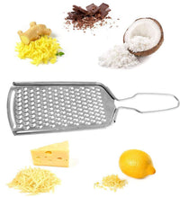 Sharp and durable stainless steel zester grater for versatile kitchen tasks like zesting and grating.