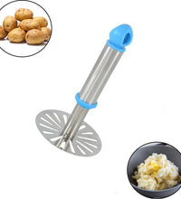 Stainless steel pav bhaji masher, perfect for kitchen tasks.