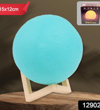 Blue Color Moon Night Lamp with Plastic Stand