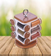 Ganesh 12-jar revolving spice rack, masala box, various jars visible.