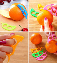 Combo set featuring multiple orange peelers with a practical storage pouch.