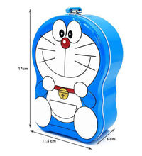 Metal money box with cartoon character design for children to save coins