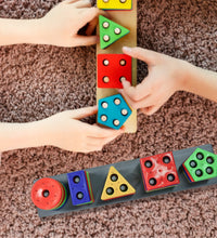 5-angle matching column blocks for preschool learning