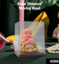 Solar Power Moving Head Buddha Statue Car Ornament 