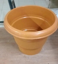 Durable 8-inch garden pot brown color