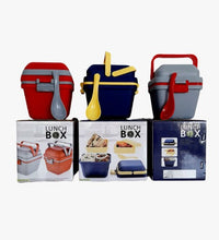 Leak-proof lunch box with handle and push lock