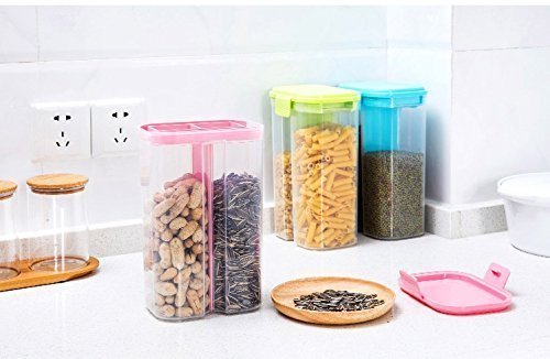 2-section airtight cereal container with box