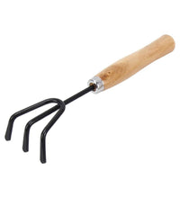 Steel hand cultivator, black handle.