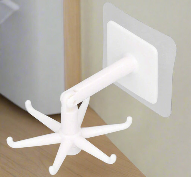 360° Rotating Folding Hook Self-Adhesive Waterproof Wall Mounted Hook