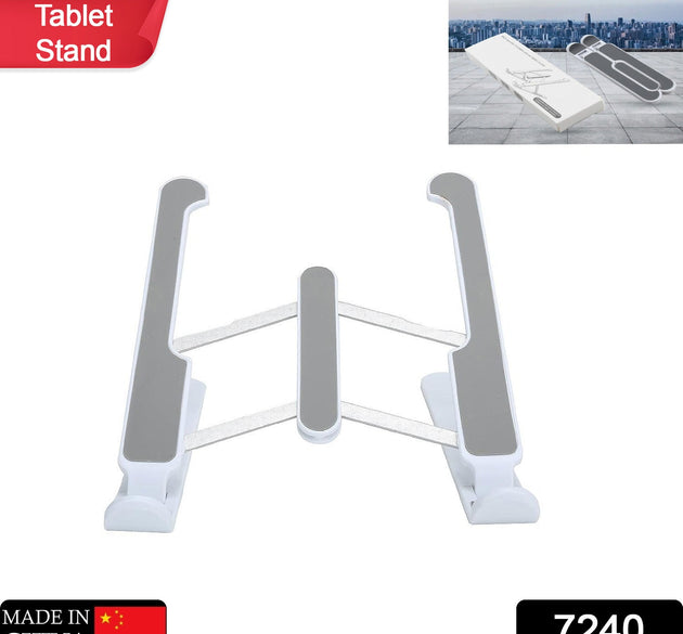 Adjustable tablet stand with foldable legs