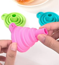 Silicone funnel for pouring liquids.